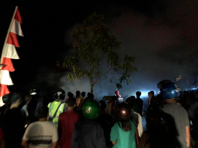 Kebakaran terjadi di Tanjung Redeb, Berau, setelah sebelumnya terjadi pemadaman bergilir. dok. PMI Berau.
