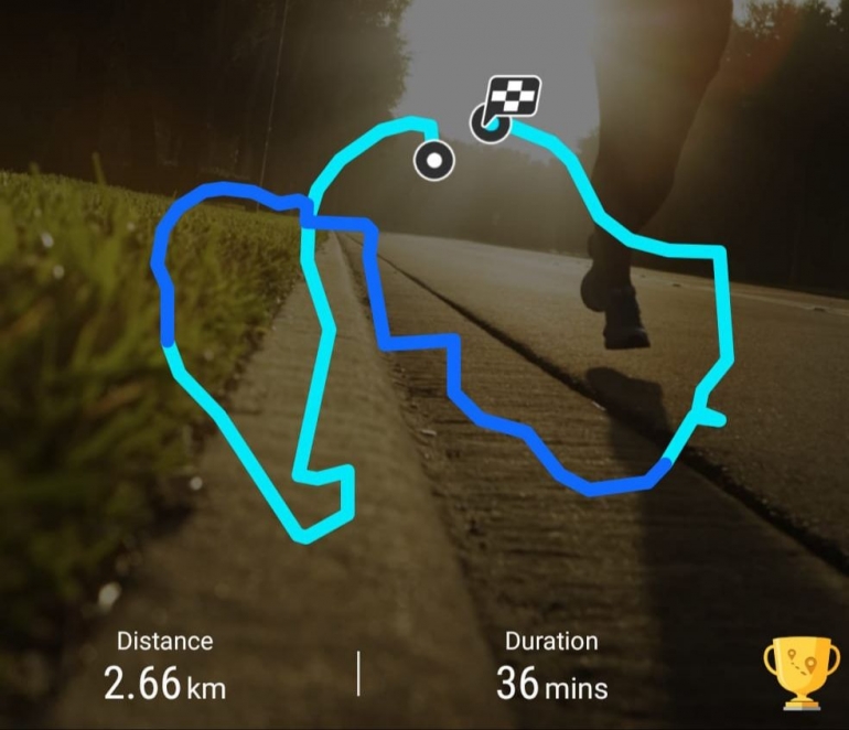 Lumayan 2.66 km hehehe (dokpri)