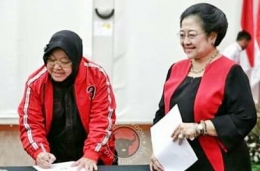 Risma dan Megawati. Doc Pdi Perjuangan