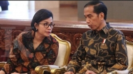 Sri Mulyani dan Jokowi | Gambar: Tribun