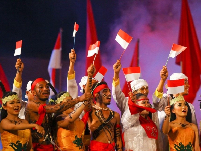 Ilustrasi: Mutlak merenda keberagaman untuk membangun Indonesia Bisa. Sumber: Olympics30