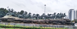 Patung Arjuna Wiwaha Di Masa Orde Baru (Sumber: Jakarta Train)