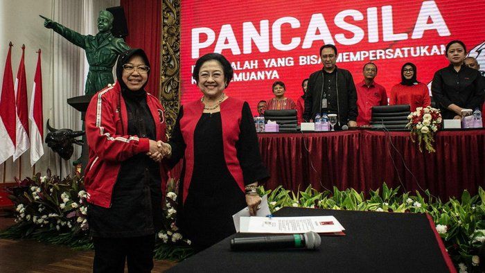 Risma dan Megawati | Antara Foto/Aprillio Akbar