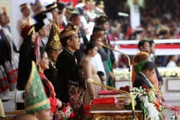 Presiden Joko Widodo (Jokowi) di HUT ke-74 Republik Indonesia (RI) - Sumber Foto: sindonews dotcom (17/8/2019).