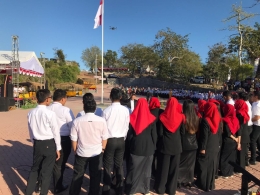 Upacara Peringatan HUT RI ke 74 di Benteng Otanaha, Gorontalo (Dokpri)