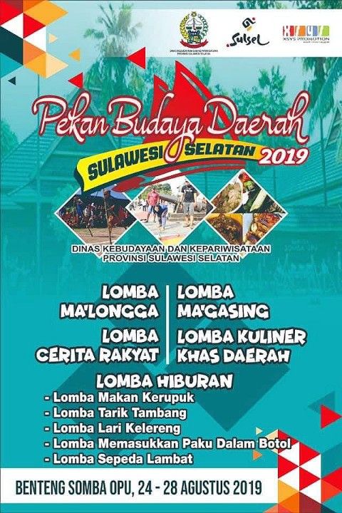 Banner Pekan Budaya Daerah SulSel 2019.