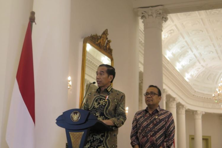 Presiden RI Joko Widodo dalam keterangan persnya tentang ibukota baru | Kompas.com