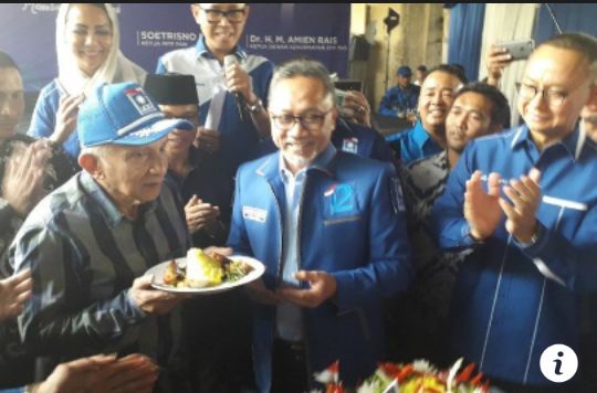 Amien Rais di peringatan milad ke-21 PAN.sumber : Kompas.com/ Ardito Ramadhan D
