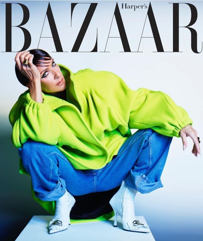 Celine Dion di Harper's Bazaar Agustus 2019 (IG Queen_celinedion)