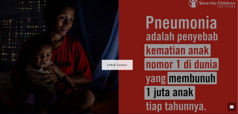 Deskripsi : Pneumonia membunuh 1 juta anak tiap tahunnya : Sumber Foto : stoppneumonia.id