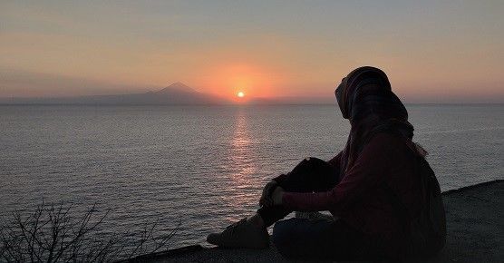 Nampak gunung Agung ketika senja tiba (dok.pri)