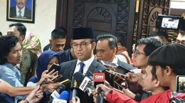 Anies Baswedan Saat Pengumuman Ibu Kota Negara Pindah Ke Kalimantan (jakarta.tribunnews.com)