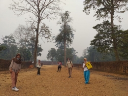 Selfi kami menggunakan masker wajah