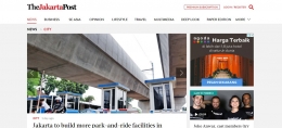 Beragam kolom dalam situs The Jakarta Post