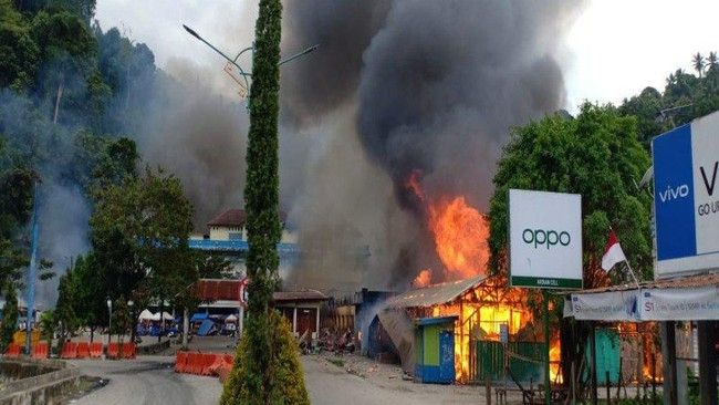 Kerusuhan di Papua Barat pada Mnggu lalu (Foto: Antara)