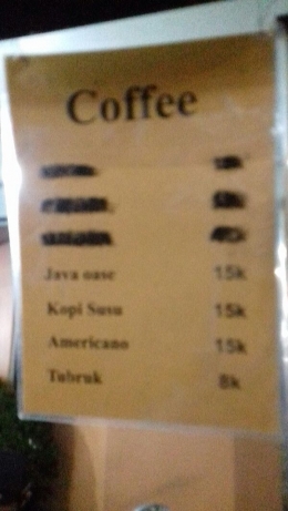 Dokpri -daftar harga  kopi keliling oase