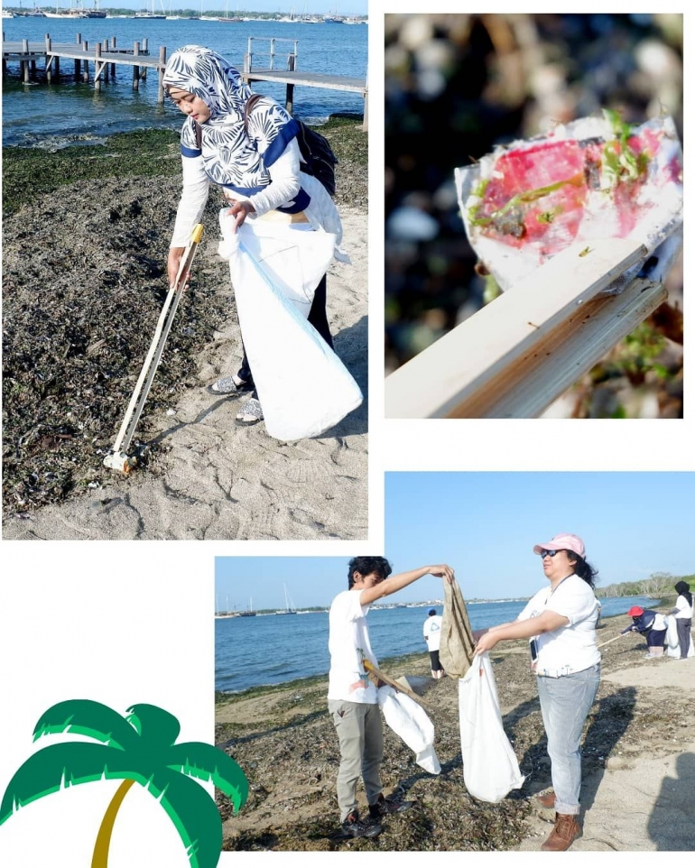 bersih-bersih pantai Mertasari (dokpri)