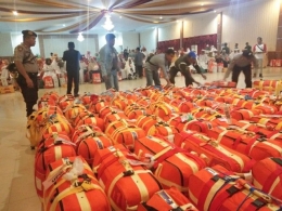 Koper milik jama'ah haji tiba di Balai Kartini Bantaeng (03/09/19) | dokpri