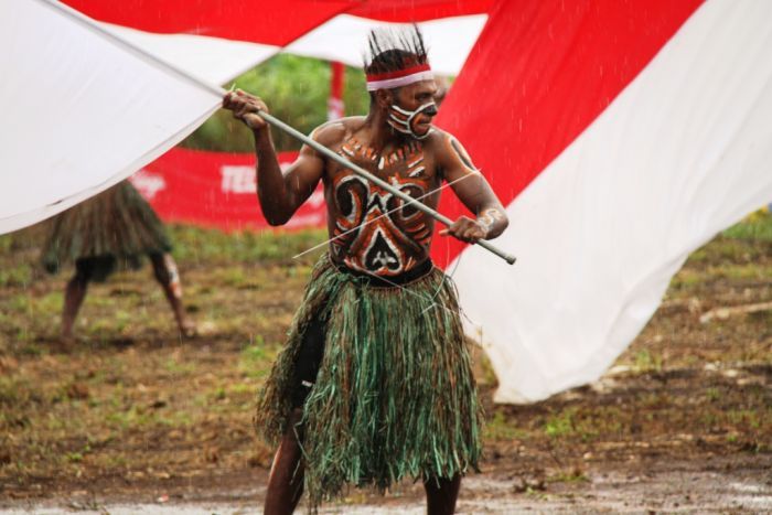 Tarian Perbatasan yang dimiliki Papua. (Antarafoto.com)