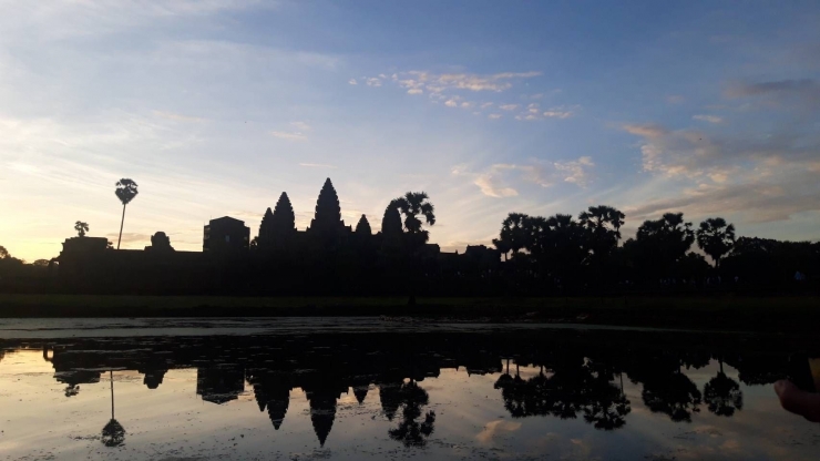 Kecantikan Angkor Wat di pagi hari(Dokpri)