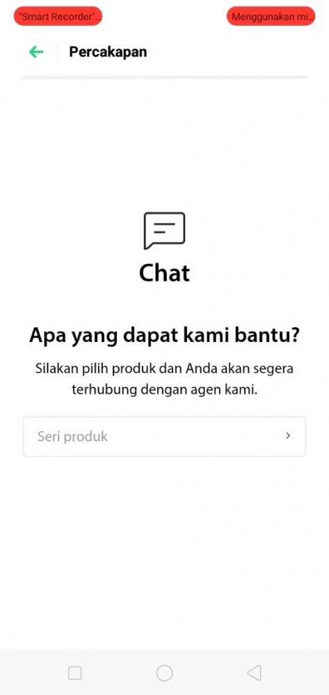 Fitur Chatting pada OPPO Service