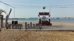 spot foto instagrammable di Dream Island Pantai Mertasari (dokpri)