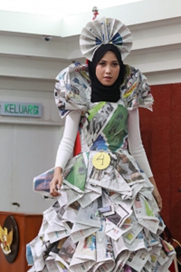 Lucky Sakilla peserta juara 3 Unique Fashion. (Dok. Pribadi)