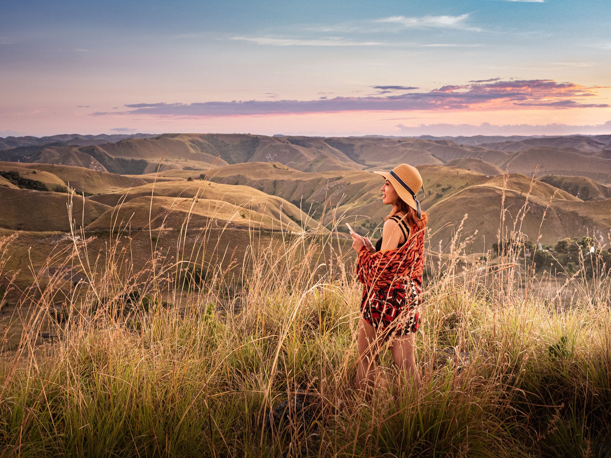 Senja di Savana Puru Kambera, Sumba Timur.  Sumber: Dok. Pribadi