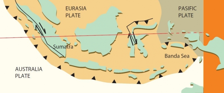 Peta geografis Indonesia, diambil dari Buku Saku Menghadapi Bencana terbitan BNPB