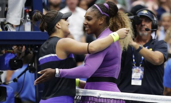 Serena dan Bianca seusai pertandingan I Gambar : TheGuardian