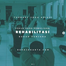 Deskripsi : Yoga menjadi bagian dari therapy I Sumber Foto : dokpri RSKO