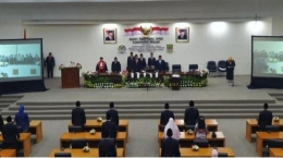 Suasana pelantikan anggota DPRD kabupaten Bekasi periode 2019-2024 | dok: detiknews