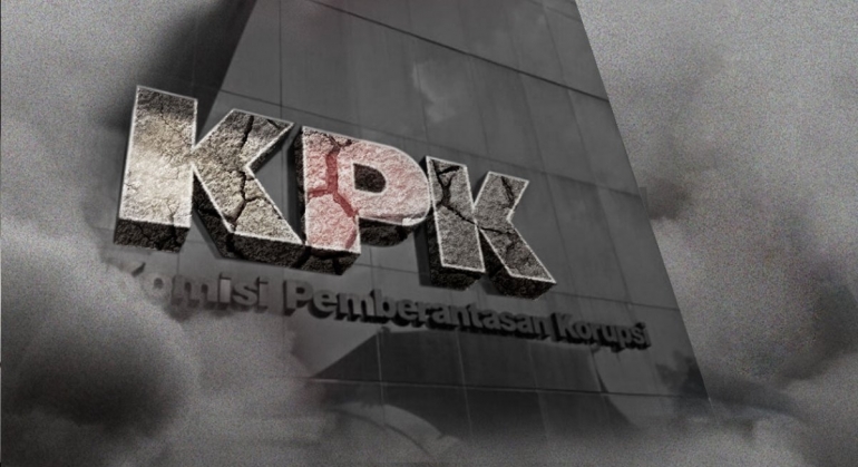 Foto KPK yang Kelam dan Retak di Website resmi KPK (Sumber kpk.go.id)
