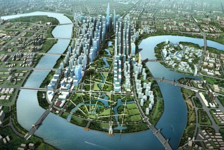 Penampakan Kota ramah air di Tianjin Eco City (massageandrelaxation.xyz)