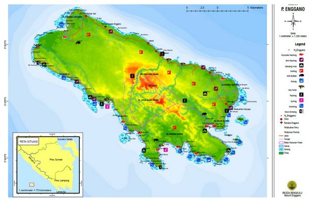 Peta pulau Enggano | Sumber Regen Rais academia.edu/5517667/Profil_Pulau_Enggano