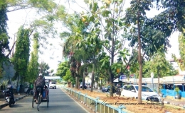 Jalan Venus Raya, dari arah Jalan Soekarno Hatta Bandung Timur. Di sebelah kanan  warung Tenda ruko bagian barat