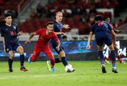 Timnas Indonesia kembali babak belur di kandang sendiri. Usai dikalahkan Malaysia, tadi malam dipermalukan Thailand 0-3 di Kualifikasi Piala Dunia 2022/Foto: Kompas.com