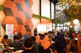 Suasana talk show dari jne di vargo khitchen. Foto: Dok.S.Hariadi