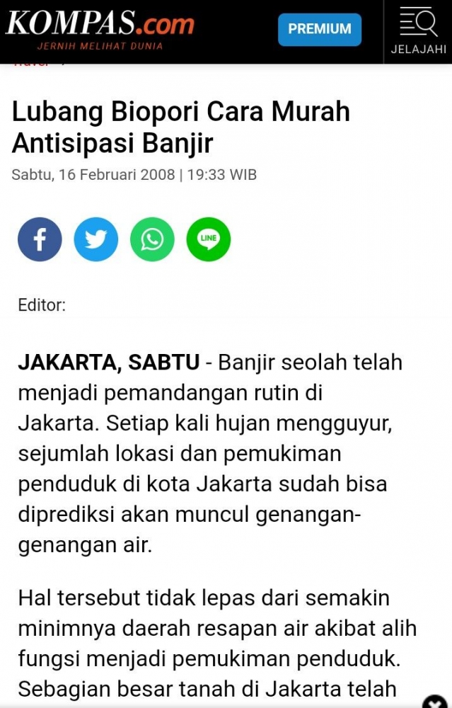 Tangkapan layar pribadi dari kompas.com