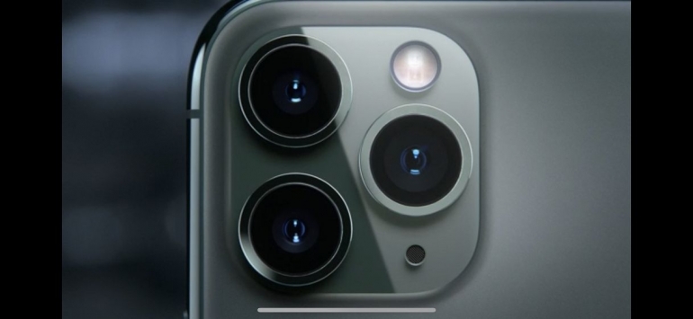 Kaca penampang lensa iPhone 11 Pro. (Video screenshot)