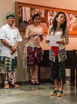 Rosita Ujianti Yordey pada pembukaan pameran di Hotel Regen Petite France, Strasburg 