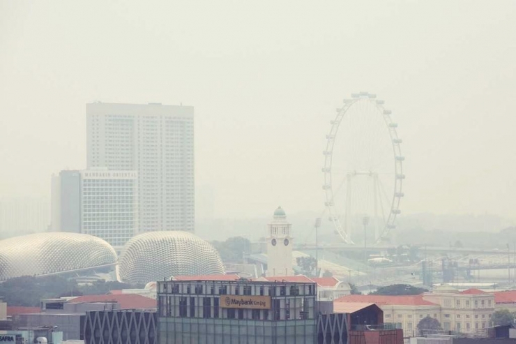 Kabut asap menyelimuti udara Singapura (doc. Todayonline/ed.Wahyuni)