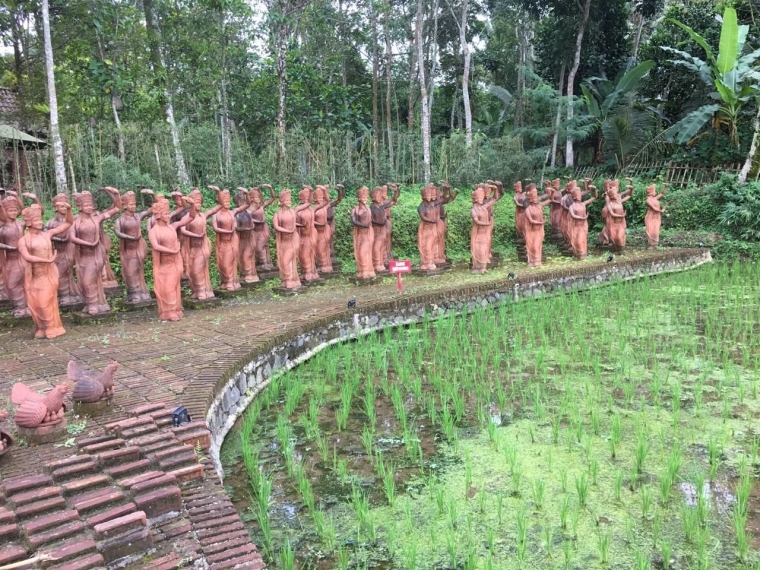 Lokasi terakota di tepi sawah (dok asita)