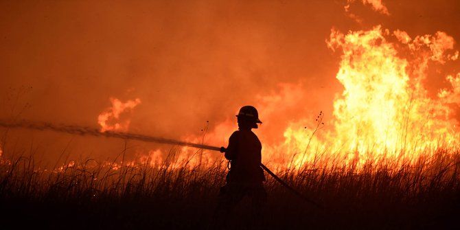 Kebakaran hutan di Oklahoma. Sumber: merdeka.com