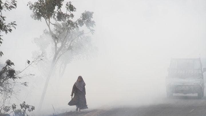 Kabut asap di Kalimantan Selatan, Sumber: ANTARA