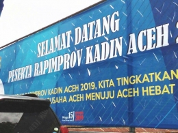 Spanduk acara RapimProv Kadin Aceh| Dokumentasi pribadi