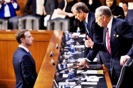 Momen 2018 saat Mark Zuckerberg memenangkan gugatan Facebook dalam sidang senat terbuka (doc.state.com/ed.Wahyuni)