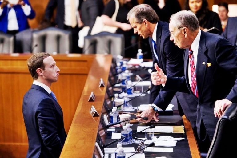 Momen 2018 saat Mark Zuckerberg memenangkan gugatan Facebook dalam sidang senat terbuka (doc.state.com/ed.Wahyuni)