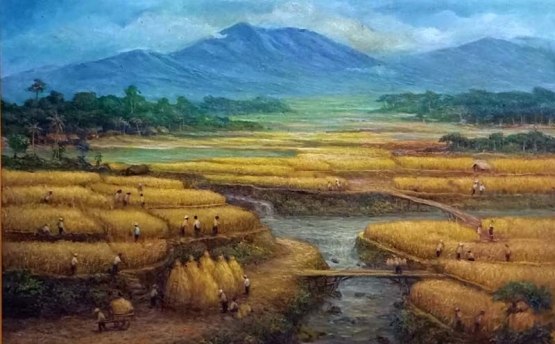 Lukisan pemandangan karya Priyadi (Sumber: J. Haryadi)