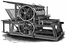 mesin cetak ciptaan Guttenberg.